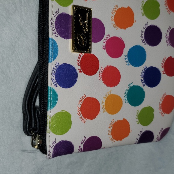 Betsey Johnson Polka Dot Be Kind Wristlet - Picture 10 of 12